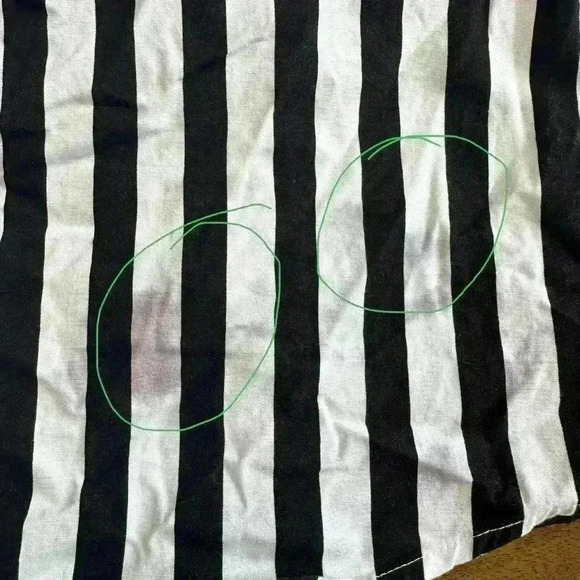 Disney X Forever 21 Mickey Mouse Shirt Slim Fit Stripe Long‎ Sleeve Large Mens - Picture 9 of 10